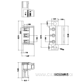 7.62mm pitch solderless butt male and female to plug-in terminal block with fixed connector